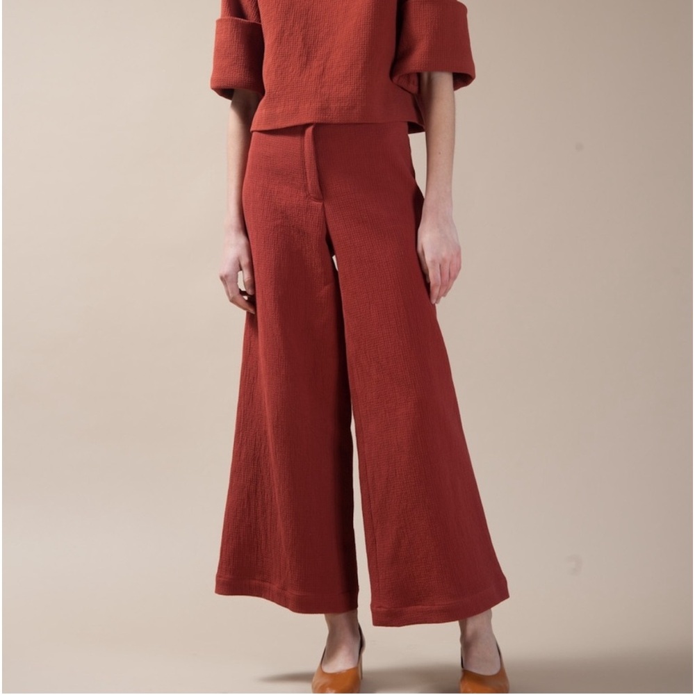 Luisa te la luna Rust Color High Waisted wide leg Pant Size 4